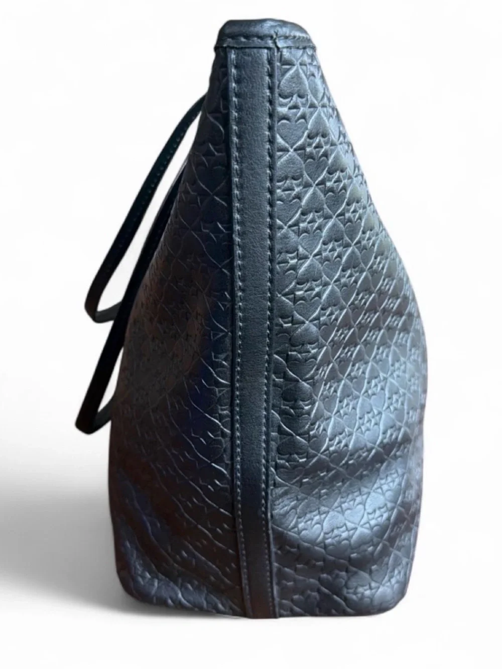 Kate Spade Black Embossed Leather Tote Bag